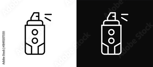 Spray Paint icon set black and white