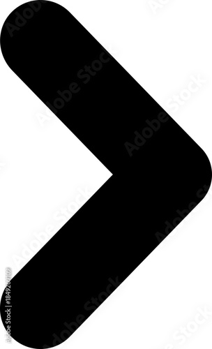 Chevron Arrow Vector Black Flat Style Direction Symbols, Navigation Pointer Marks, Guide Indicators, Shape Signs, Forward Move Icons, Minimal Graphic Element