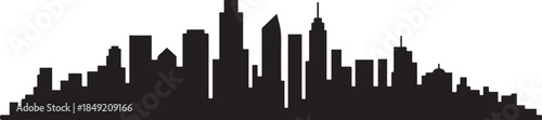 City skyline urban landscape. design Vector black silhouette