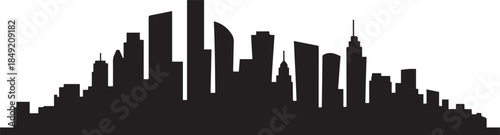 City skyline urban landscape. design Vector black silhouette