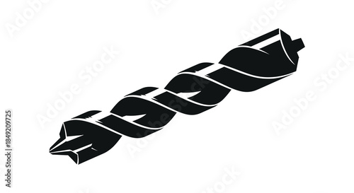 abstract black form elegantly angled against a plain white background a striking silhouette