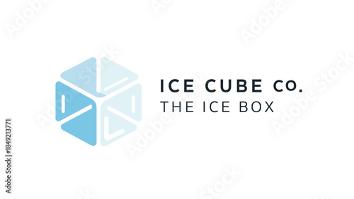 Ice Cube Company Logo Design Element.