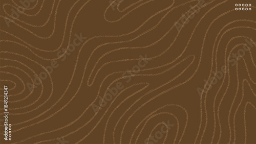 Abstract Brown Wood Texture Background Scribble Contour Line Pattern.Vector Illustration
