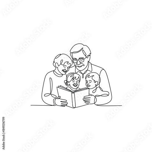 Family Reading Together