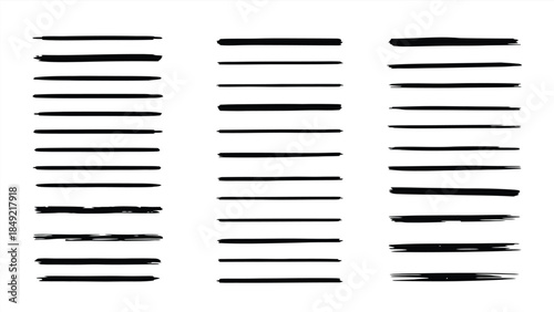 Black and white horizontal brush 