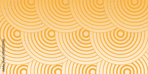 White and orange background luxury pattern Golden Yellow Lines Abstract Round Shapes. vector. modern