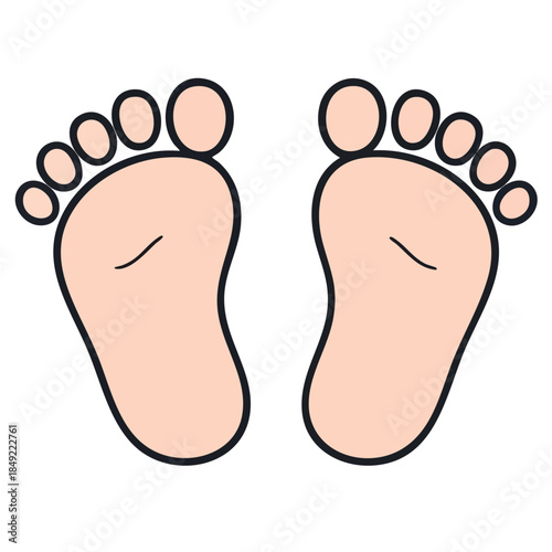 Adorable Baby infant Footprints Vector