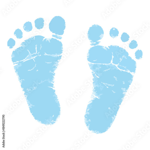 Adorable Baby infant Footprints Vector