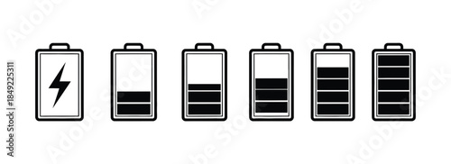 Battery charge levels illustration