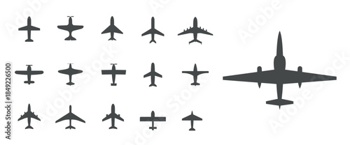Collection of Airplane and Aircraft Silhouettes