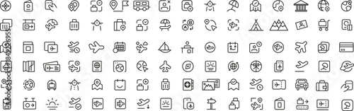 Travel and Tourism Line Icons Collection
