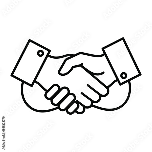business handshake agreement icon