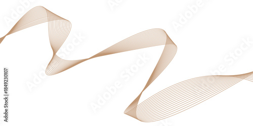 Golden ribbon bow isolated on white background as a vector illustration for wedding fashion design or Christmas beauty object symbol