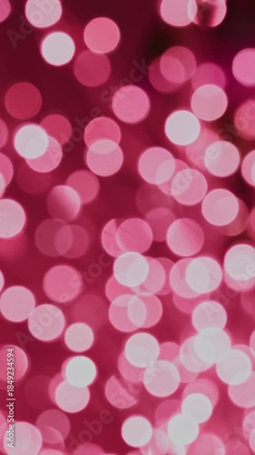 blurred Christmas red Bokeh Lights Background: Abstract Soft Glow and twinkling effect, none AI  