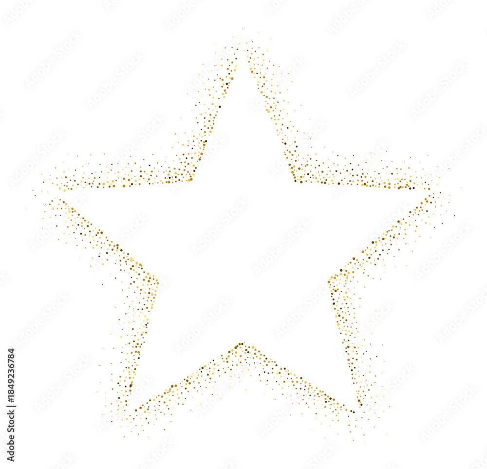 Obraz premium Gold Glitter Star