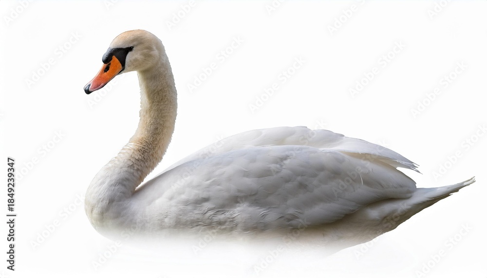 Obraz premium White swan profile