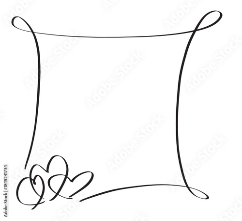 frame border pattern love heart shape romantic wedding nubes frame pattern black color object icon love heart mockup empty blank happy valentine day gift mockup 14 fourteen day date february month 