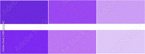 An abstract visual displaying a smooth horizontal gradient of purple shades, transitioning from deep violet to light lavender across six distinct blocks.