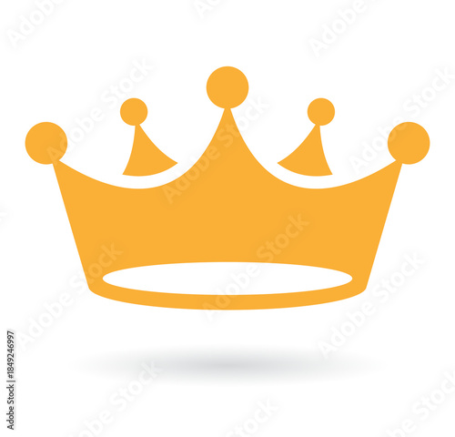 Gold crown vector icon