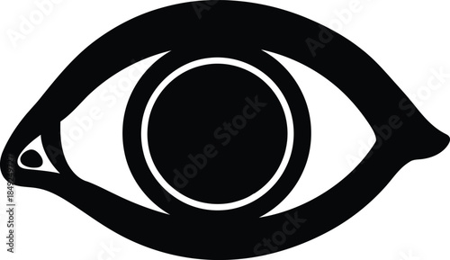 Stylized eye symbol isolated on white background, Vector