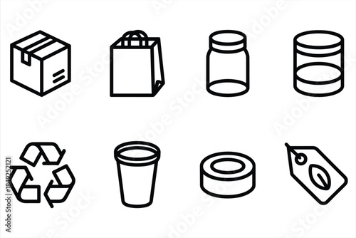Common recycling symbols and items