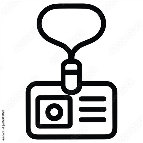 Identification badge with lanyard