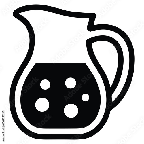 Pitcher with bubbles