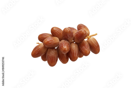 Dates fruit cluster on transparent background