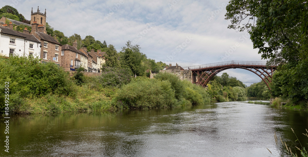 Fototapeta premium The famous iron bridge, built across the river Severn in Shropshire England