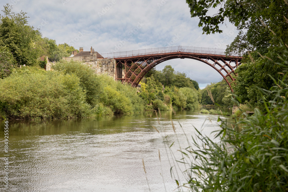 Fototapeta premium The famous iron bridge, built across the river Severn in Shropshire England