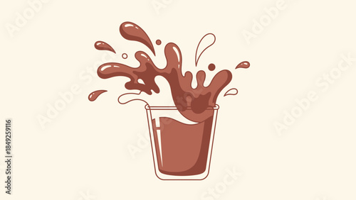 Champagne and wine glasses with decorative floral and garden elements illustration