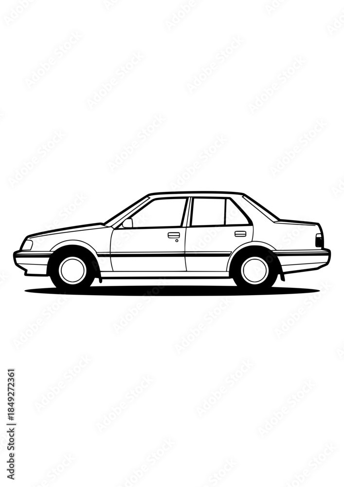 Fototapeta premium Abstract Car Silhouette Graphic Illustration