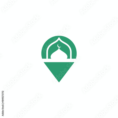 Free Download Mosque location pin icon symbol. - GFXLoad