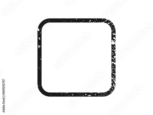 Grunge border in rounded square form