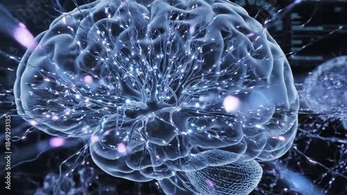 Abstract illustration of lungs with glowing effect anatomy of respiratory system for medical studies