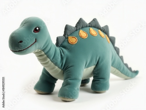 Adorable Plush Dinosaur Toy with Embroidered Details