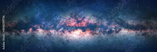 Bild auf Leinwand Bright galaxy and constellation in deep space