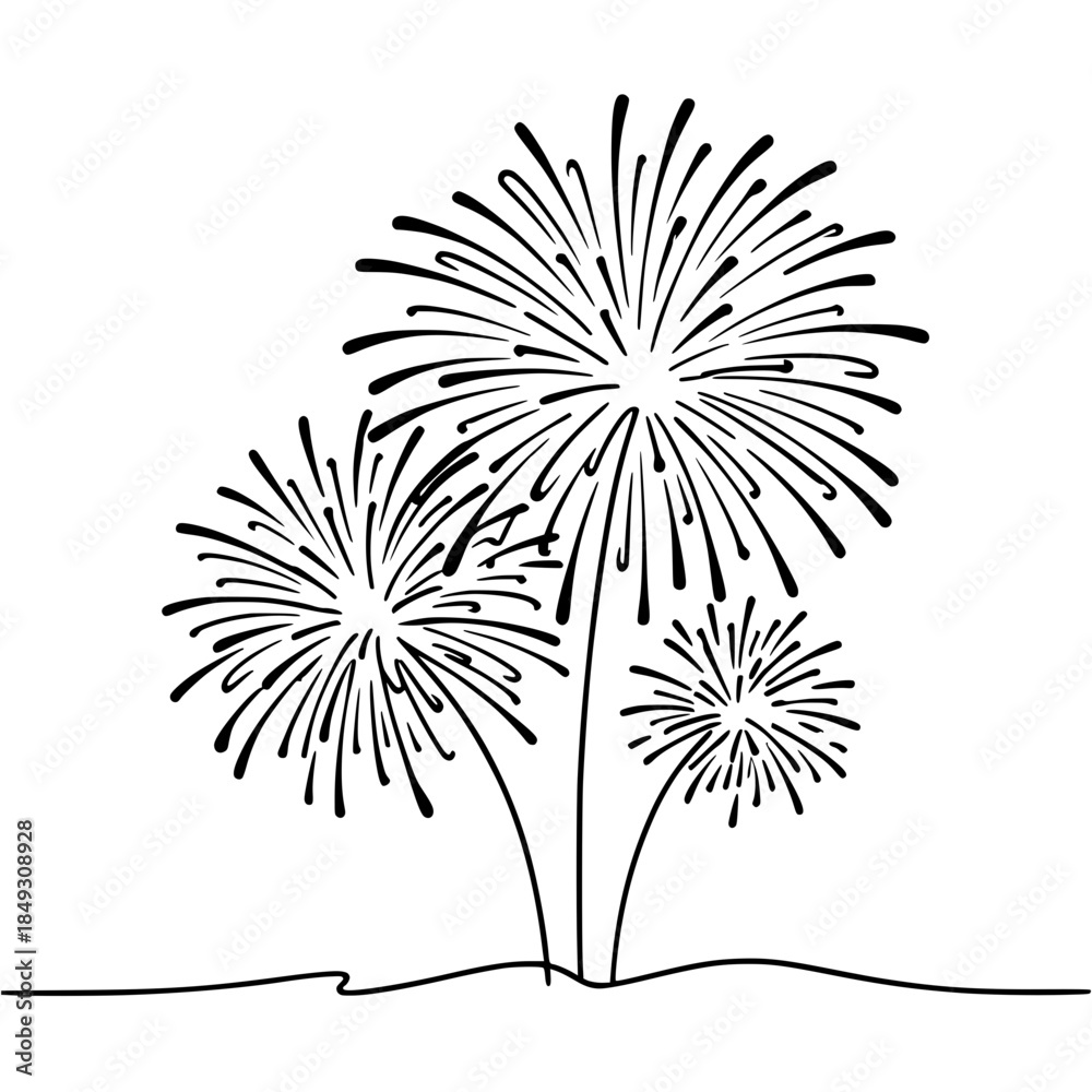 Fototapeta premium vector firework silhouette