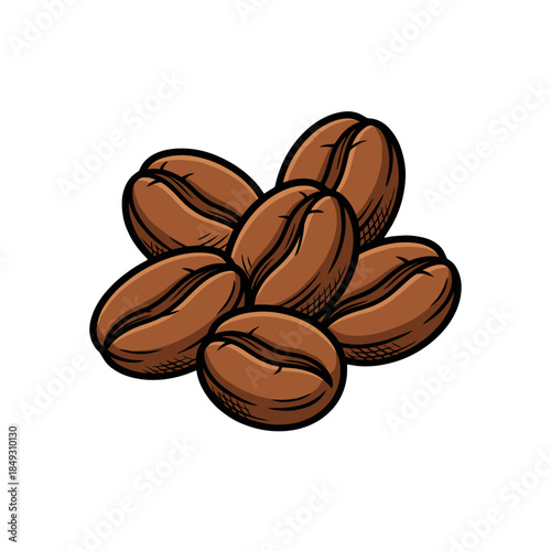 Pile of Roasted Coffee Beans Representing The Rich Aroma and Flavor of Coffee