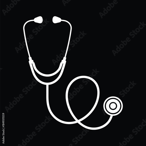 Stethoscope icon outline illustration