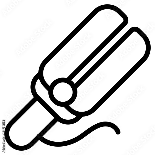 Hair straightener icon