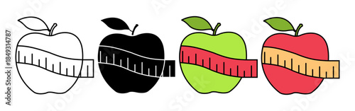 diet icon vector. Linear style sign for mobile concept and web design. health symbol illustration. Pixel vector graphics - Vector.