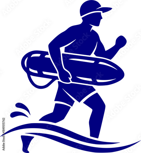 Lifeguard icon vector. Rescuer transport illustration. Lifesaver symbol or logo.
