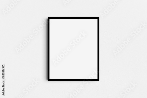 Frame mockup 4:5, 8x10. Single black frame mockup. Clean, modern, minimalist, bright. Portrait. Vertical.
