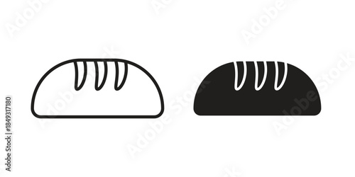 Bread loaf icons. Line Illustration Vector Template. Clipart concept illustration