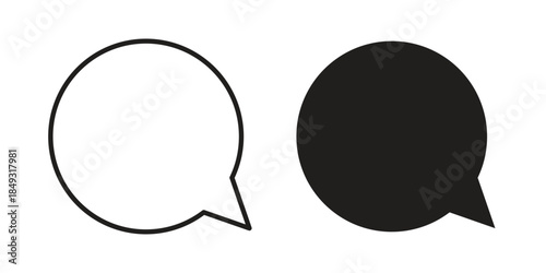 Comments icons. Line Illustration Vector Template. Clipart concept illustration