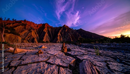 raw power of nature breaking the land