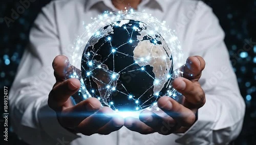 Global Network Connectivity and Digital Transformation in Business.