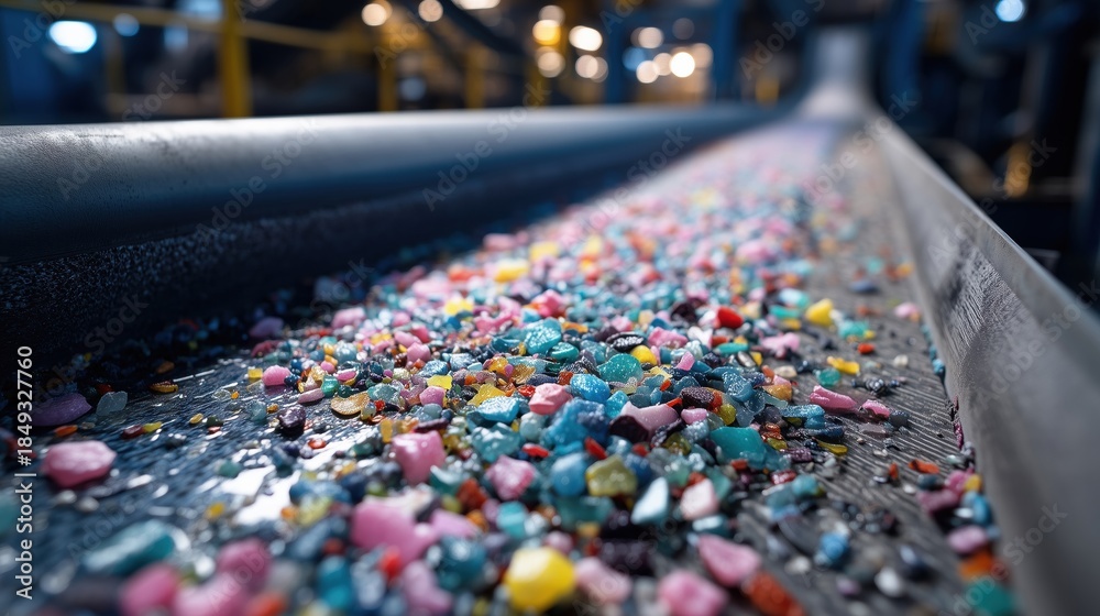 Obraz premium Recycled plastic materials close-up