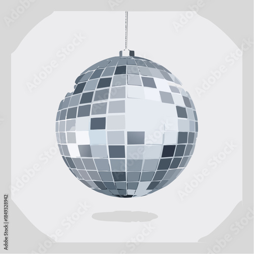 Boule à facette ou boule Tango, éclairage des années 70, soirée festive, musique